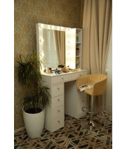 Туалетный столик и стеллаж 100х100 с зеркалом 80х80 "Мария"